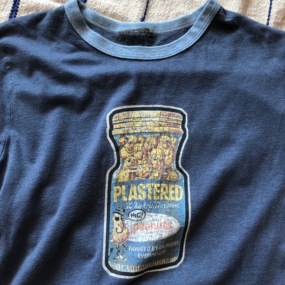 Wacky Packages- Plastered Peanuts - 80s Ringer Tee - Picture 2 of 4